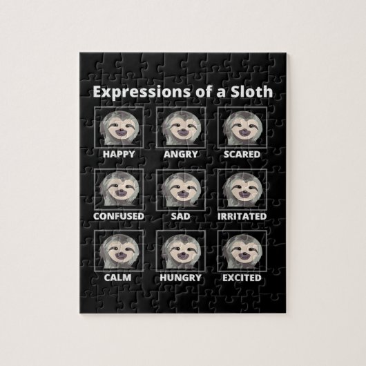 Expressies met een trage en luie sleuf legpuzzel (Verticaal)