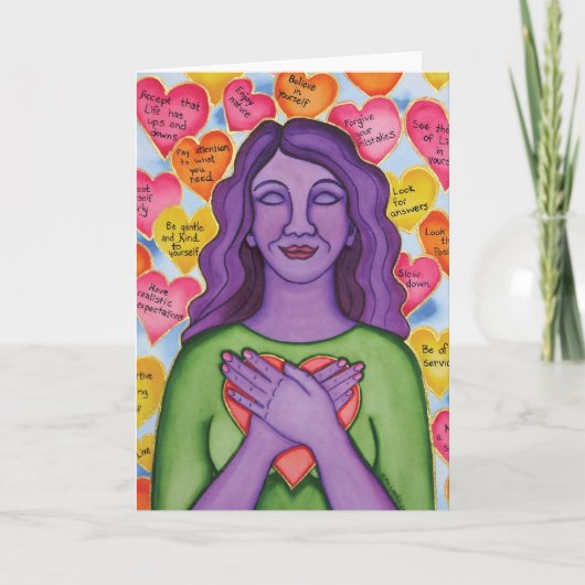 Expressies van self-love card kaart (Voorkant)