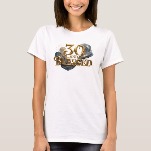 Expressieve 30 EN GESEGEND Visueel ontwerp T-shirt (Voorkant)