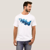 Expressieve ABSTRACTE BLOEM Kunst Design T-shirt (Voorkant volledig)