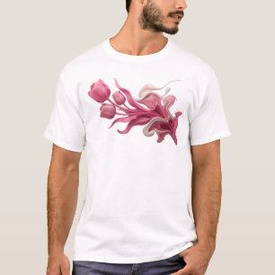 Expressieve ABSTRACTE BLOEM Kunst Design T-shirt