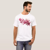 Expressieve ABSTRACTE BLOEM Kunst Design T-shirt (Voorkant volledig)