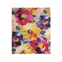 Expressieve Abstracte Bloemschildering