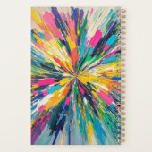 Expressieve abstracte kleurrijke muurkunst poster planner (Achterkant)