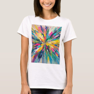Expressieve abstracte kleurrijke muurkunst poster  t-shirt