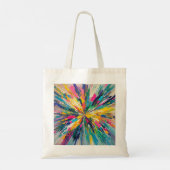 Expressieve abstracte kleurrijke muurkunst poster  tote bag (Achterkant)