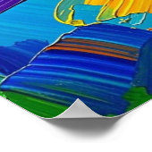 Expressieve abstracte kunst ontwerp muurdecoratie poster (Hoek)