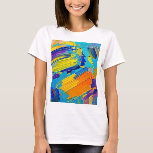 Expressieve abstracte kunst ontwerp muurdecoratie t-shirt (Voorkant)