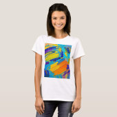 Expressieve abstracte kunst ontwerp muurdecoratie t-shirt (Voorkant volledig)
