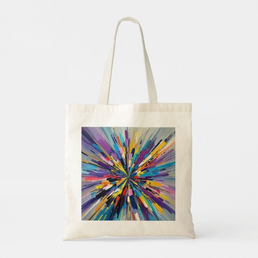 Expressieve abstracte kunst ontwerp muurdecoratie tote bag (Achterkant)