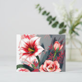 Expressieve Abstracte kunst van Amaryllis en Camel Briefkaart (Staand voorkant)