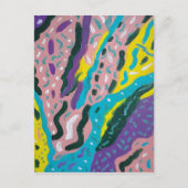 Expressieve Abstracte verf in meerdere kleuren Briefkaart (Voorkant)