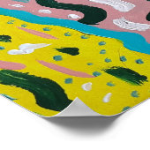 Expressieve Abstracte verf in meerdere kleuren Poster (Hoek)