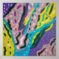 Expressieve Abstracte verf in meerdere kleuren