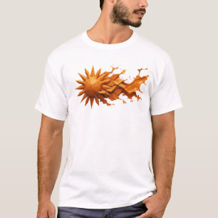 Expressieve ABSTRACTE ZON Grafische T-shirt Ontwer