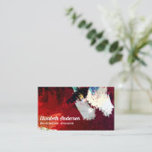 Expressieve artistieke verflagen visitekaartje (Staand voorkant)