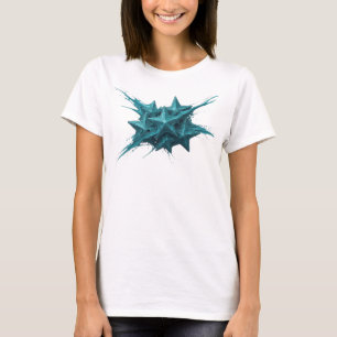 Expressieve Blauwe Abstracte Sterren Visueel Desig T-shirt