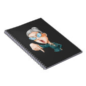 Expressieve Boze Vrouw Kunst Notitieboek (Rechterzijde)