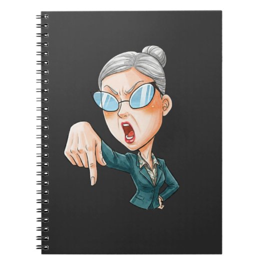 Expressieve Boze Vrouw Kunst Notitieboek (Voorkant)