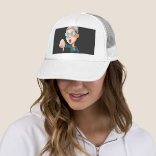 Expressieve Boze Vrouw Kunst Trucker Pet