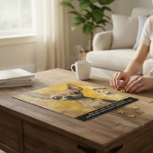 Expressieve Chihuahua-kunst Gele Textuur Huisdier Legpuzzel
