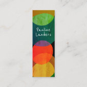 Expressieve cirkelvormen mini visitekaartje (Voorkant)