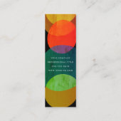 Expressieve cirkelvormen mini visitekaartje (Achterkant)