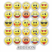 Expressieve Emoji Gezicht Collectie Aangepaste Naa Sticker (Voorkant)