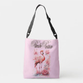 expressieve flamingo | Waterverf elegantie Crossbody Tas (Achterkant)