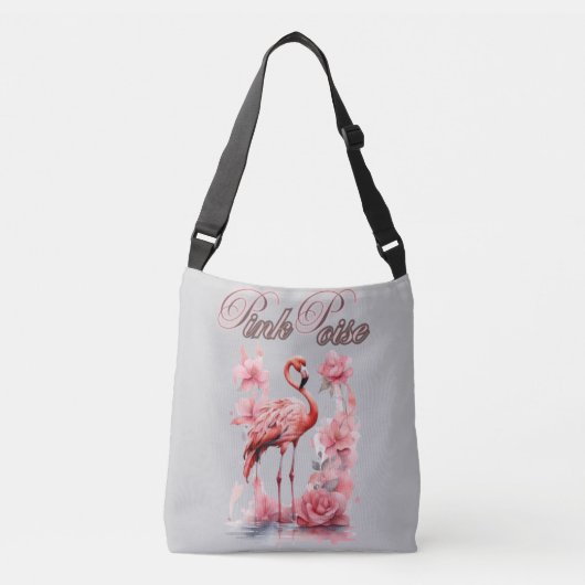 expressieve flamingo | Waterverf elegantie Crossbody Tas (Voorkant)