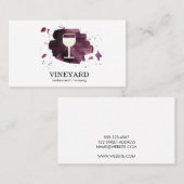 Expressieve geborsteld wijnglas icoon Line Art Visitekaartje (Voorkant / Achterkant)