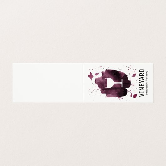 Expressieve Geborstelde Structuur / Wijn Glas Visitekaartje (Buitenkant ongevouwen)
