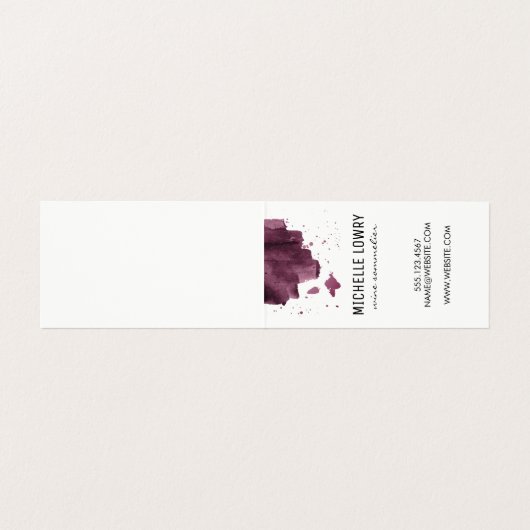 Expressieve Geborstelde Structuur / Wijn Glas Visitekaartje (Binnenkant ongevouwen)