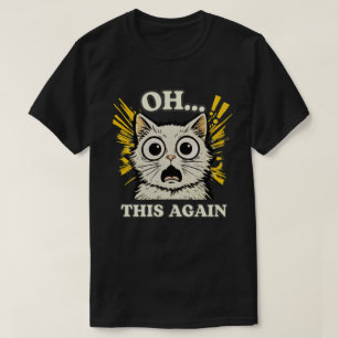 Expressieve Illustratie van Katachtige Reactie Ont T-shirt