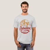 Expressieve kalligrafie T-shirt - Joy is een Rebel (Voorkant volledig)