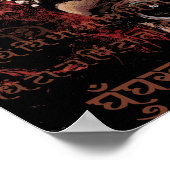 Expressieve Kathak Danseres Ogen Culturele Muurkun Poster (Hoek)