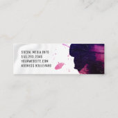 Expressieve Kleur Geborsteld | Zijden Draperie Mini Visitekaartje (Achterkant)