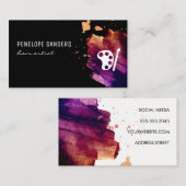 Expressieve kleurenpenseel | Penseel verven Visitekaartje (Voorkant / Achterkant)