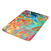 Expressieve kleurrijke abstractiepatroon badmat (Gekanteld)