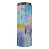 Expressieve kleurrijke bladeren thermosbeker (Achterkant)