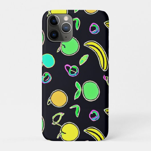 Expressieve Kleurrijke Vruchten Neon Artwork Case-Mate iPhone Case (Achterkant)