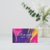 Expressieve Kunst | Verfpenseelstreek en Spat Visitekaartje (Staand voorkant)