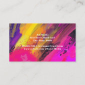 Expressieve Kunst | Verfpenseelstreek en Spat Visitekaartje (Achterkant)