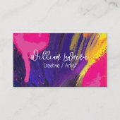 Expressieve Kunst | Verfpenseelstreek en Spat Visitekaartje (Voorkant)