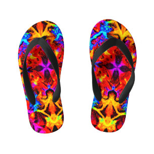 Expressieve levendige kleuren artistry kinder teenslippers