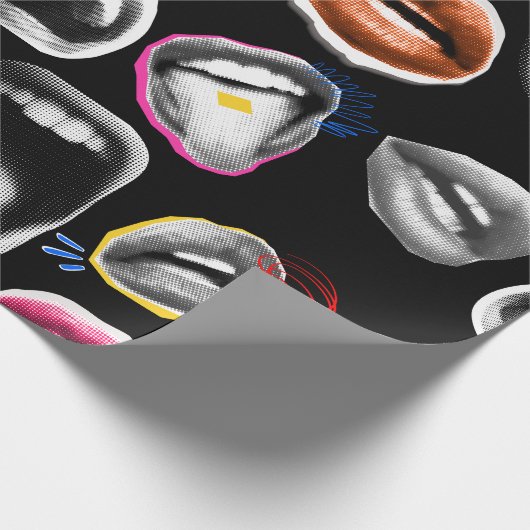 Expressieve lippen inpakpapier (Hoek)