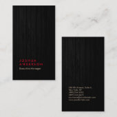 Expressieve look hout grijs zwart rood professiona visitekaartje (Voorkant / Achterkant)