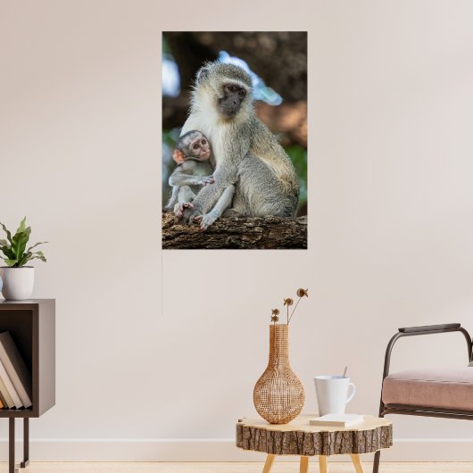 Expressieve Meerkat in Afrika Poster (Woonkamer 3)