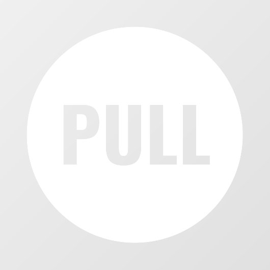 Expressieve Moderne Witte PULL Zakelijke Winkeldeu Raamsticker (Vel)