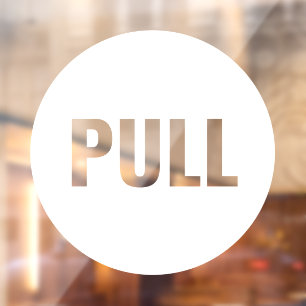 Expressieve Moderne Witte PULL Zakelijke Winkeldeu Raamsticker